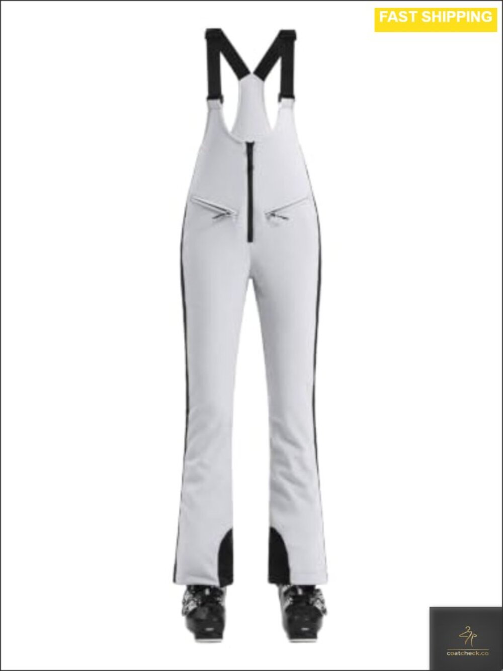 Slim Fit Ski Bibs Waterproof Insulated Nylon Spandex Snow Pants
